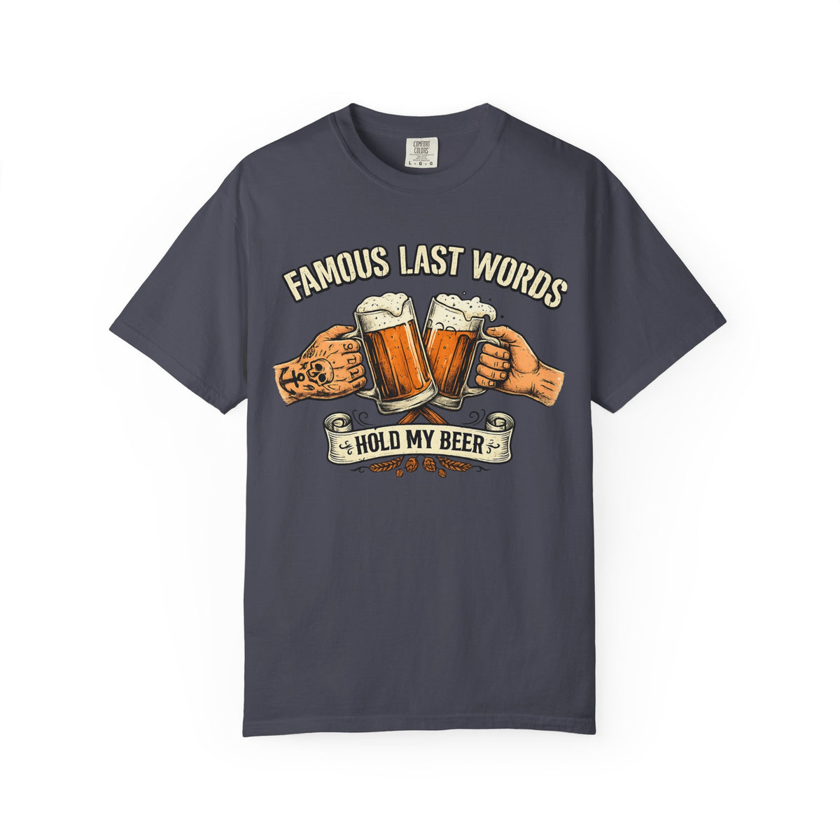 Color: Navy | Famous Last Words Unisex Garment-Dyed Tee