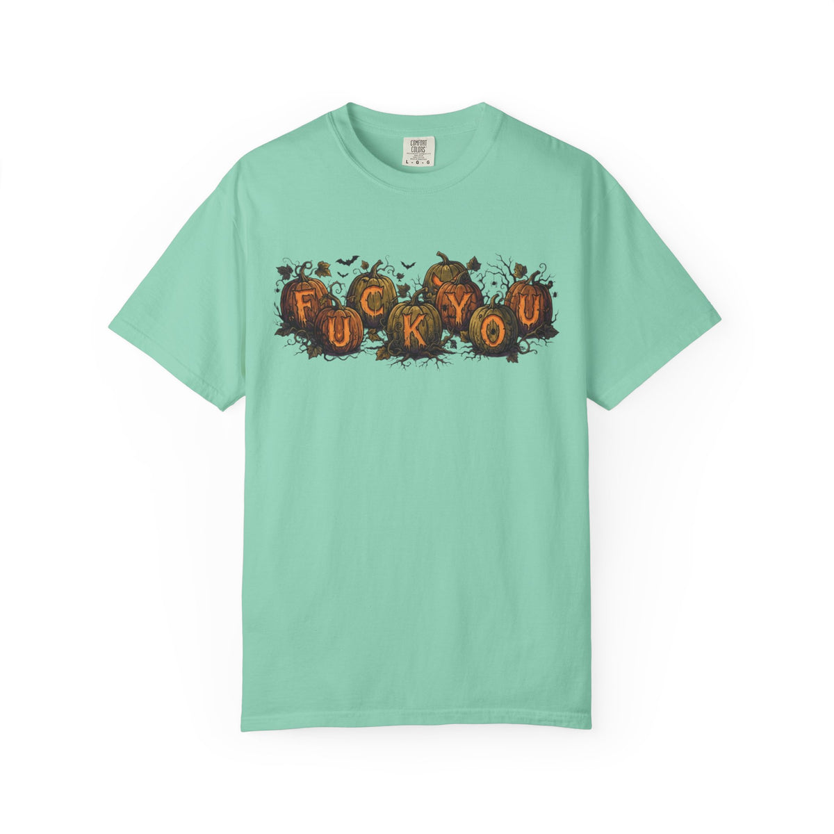 Color: Island Reef | Pumpkin FU Unisex Garment-Dyed Tee