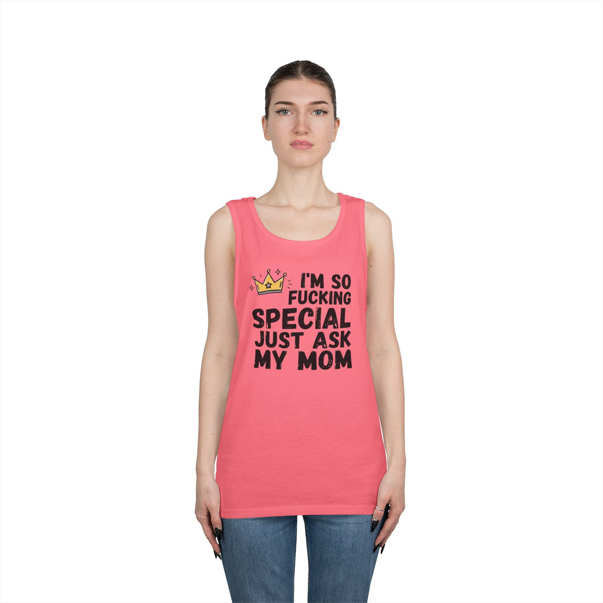 Color: Safety Pink | I'm Fucking Special Tank Top