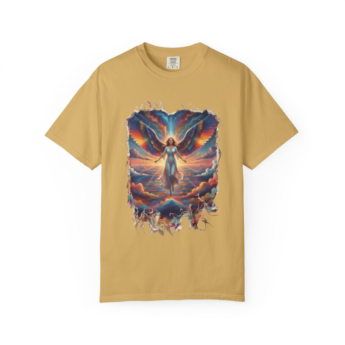 "Rainbow Angel" Unisex Garment-Dyed Tee