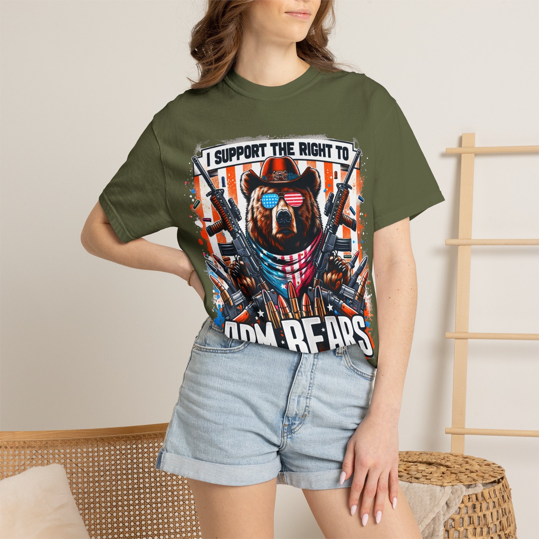 "The Right to Arm Bears" Unisex Garment-Dyed T-shirt
