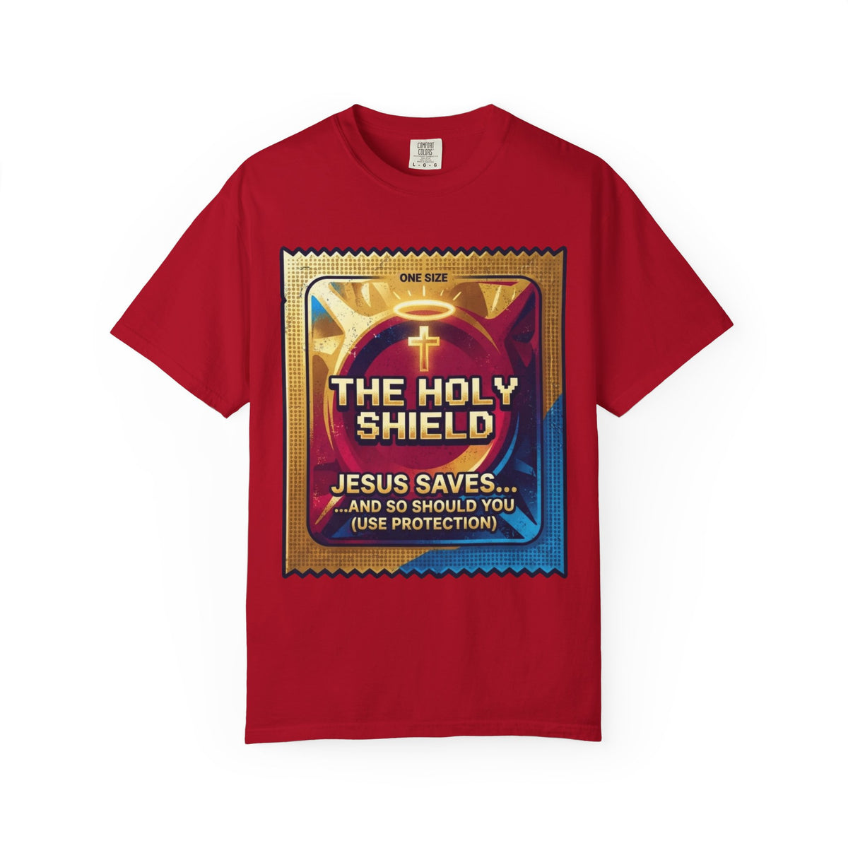 "Good Book Series The Holy Shield" Unisex Garment-Dyed Tee