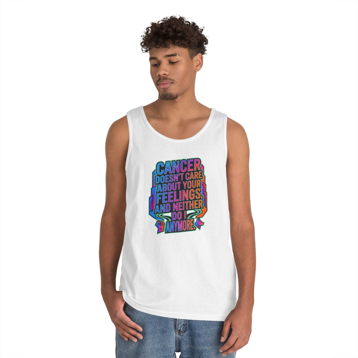 Color: White | Cancer Doesn't Care About Your Feelings Tank Top