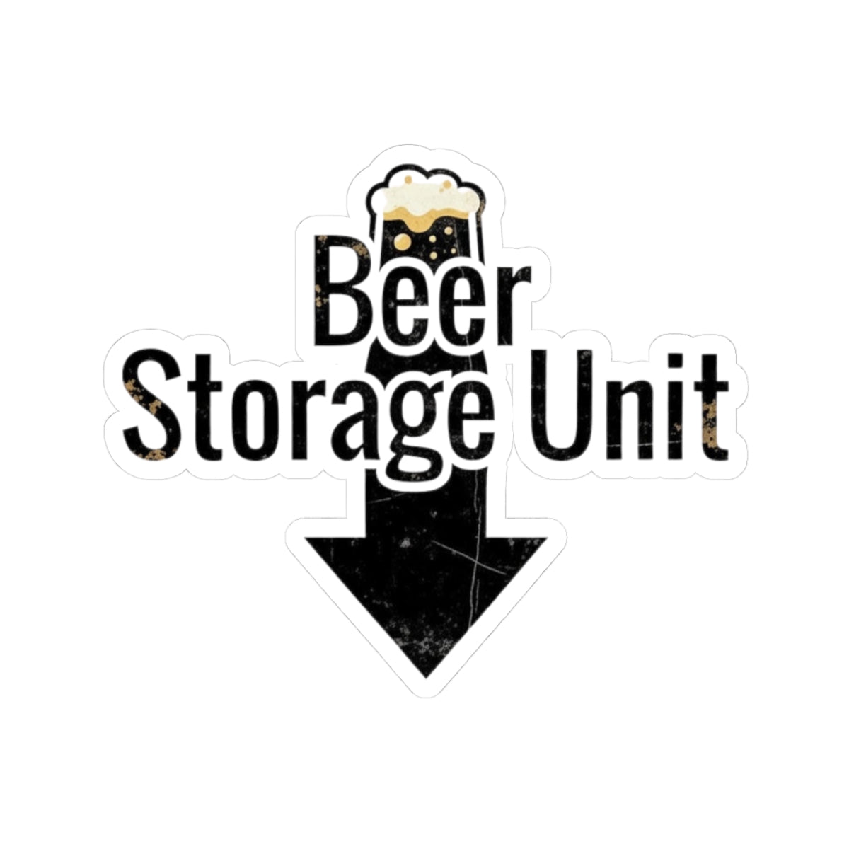 Beer Storage Unit – Premium Dad Bod | Kiss-Cut Sticker — AttitudeShirts