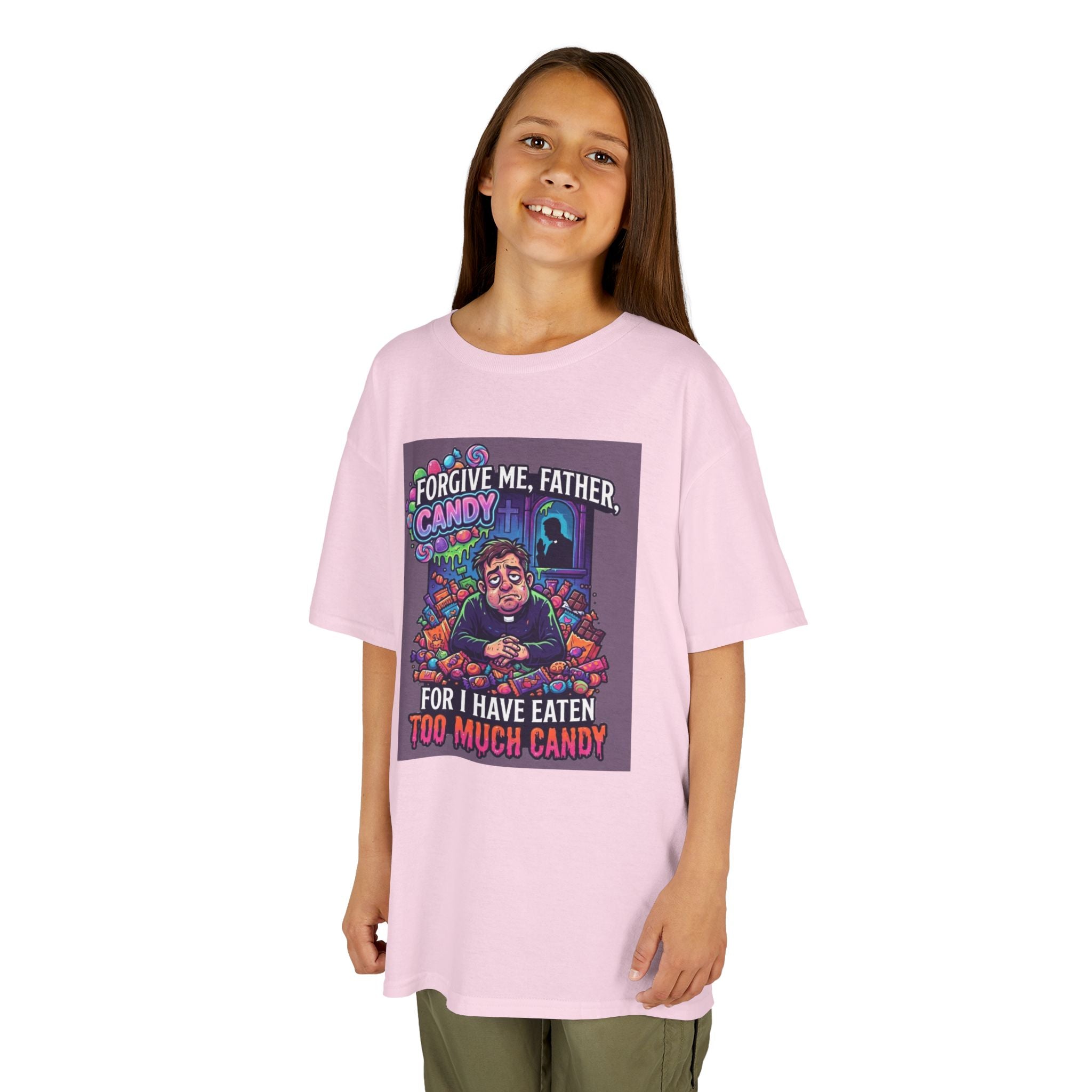 "Forgive Me Father Too Much Candy" Kids Tee