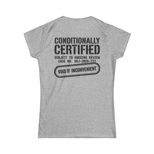 Color: Sport Grey | Conditionally Certified Women's Tee