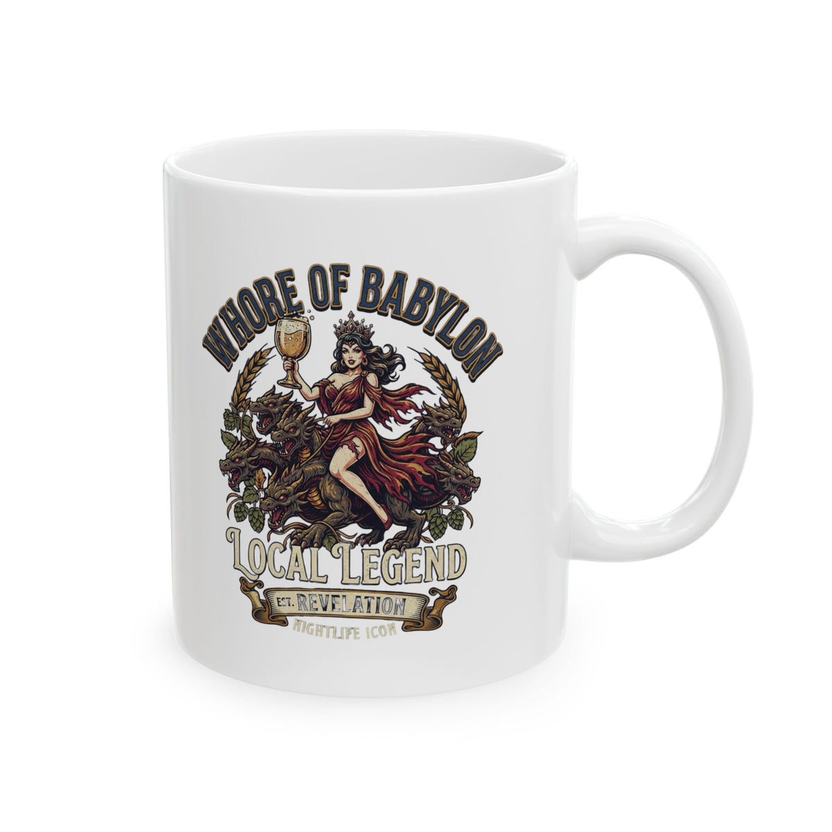 "Good Book Series Whore of Babylon" White Ceramic Mug