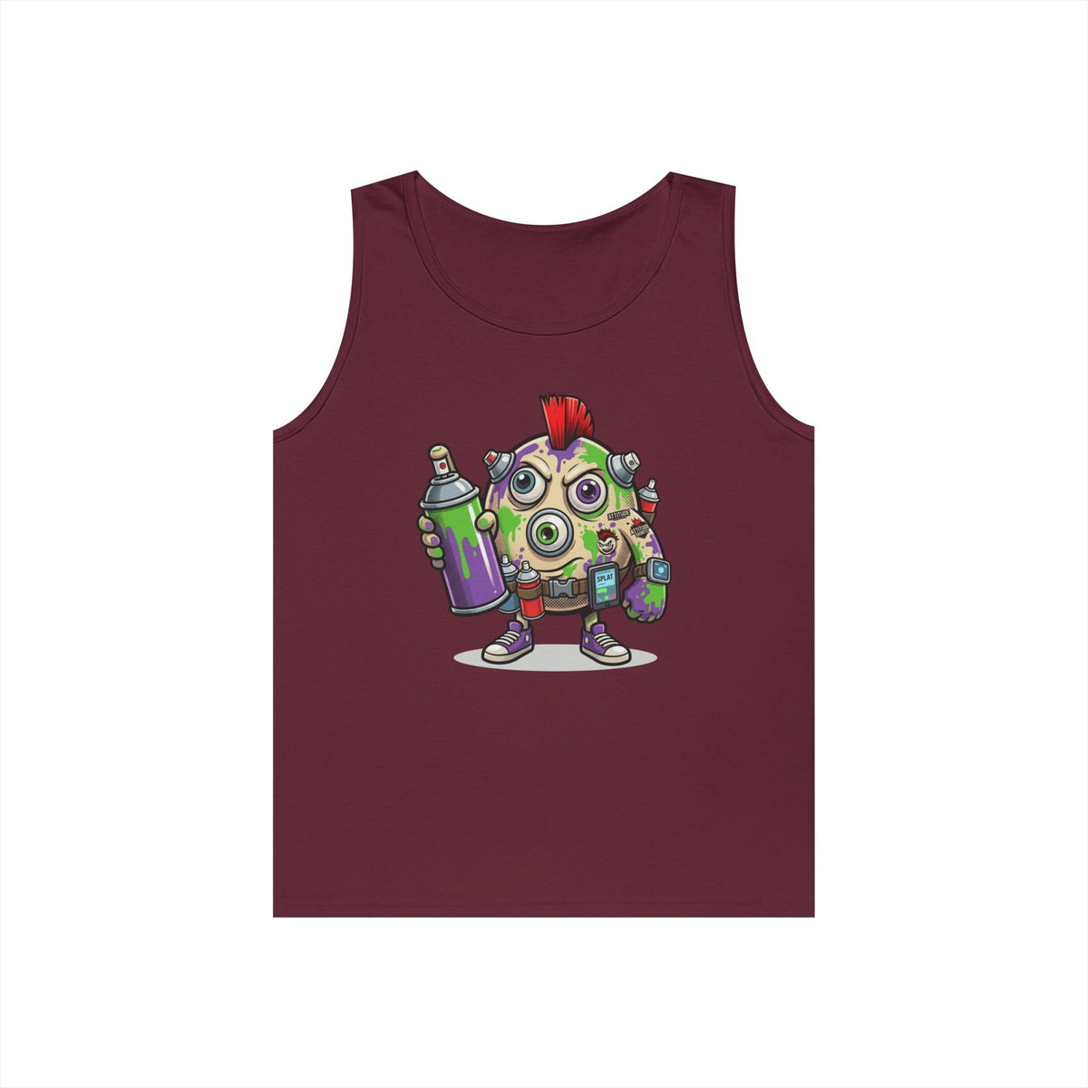 Color: Maroon | Graffiti Tank Top