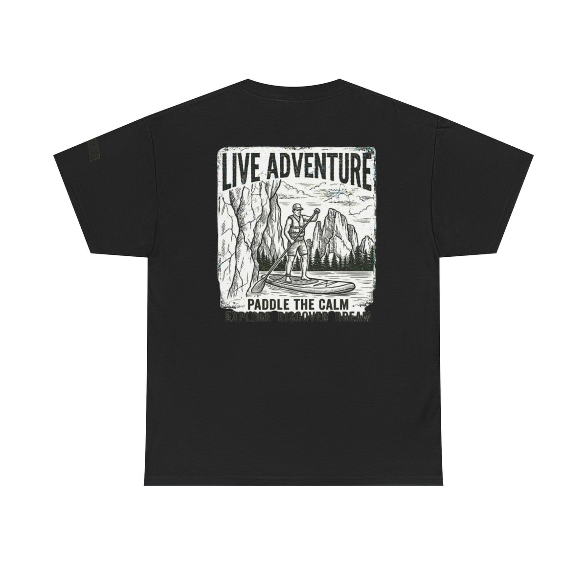 Color: Black | Live Adventure - Paddle Board Premium Graphic Tee