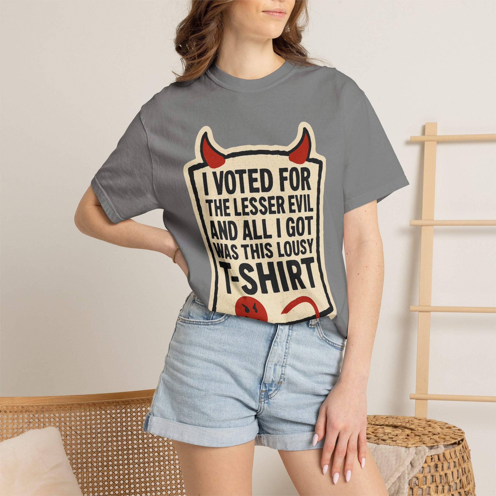 "Lesser Evil" Unisex Garment-Dyed T-shirt