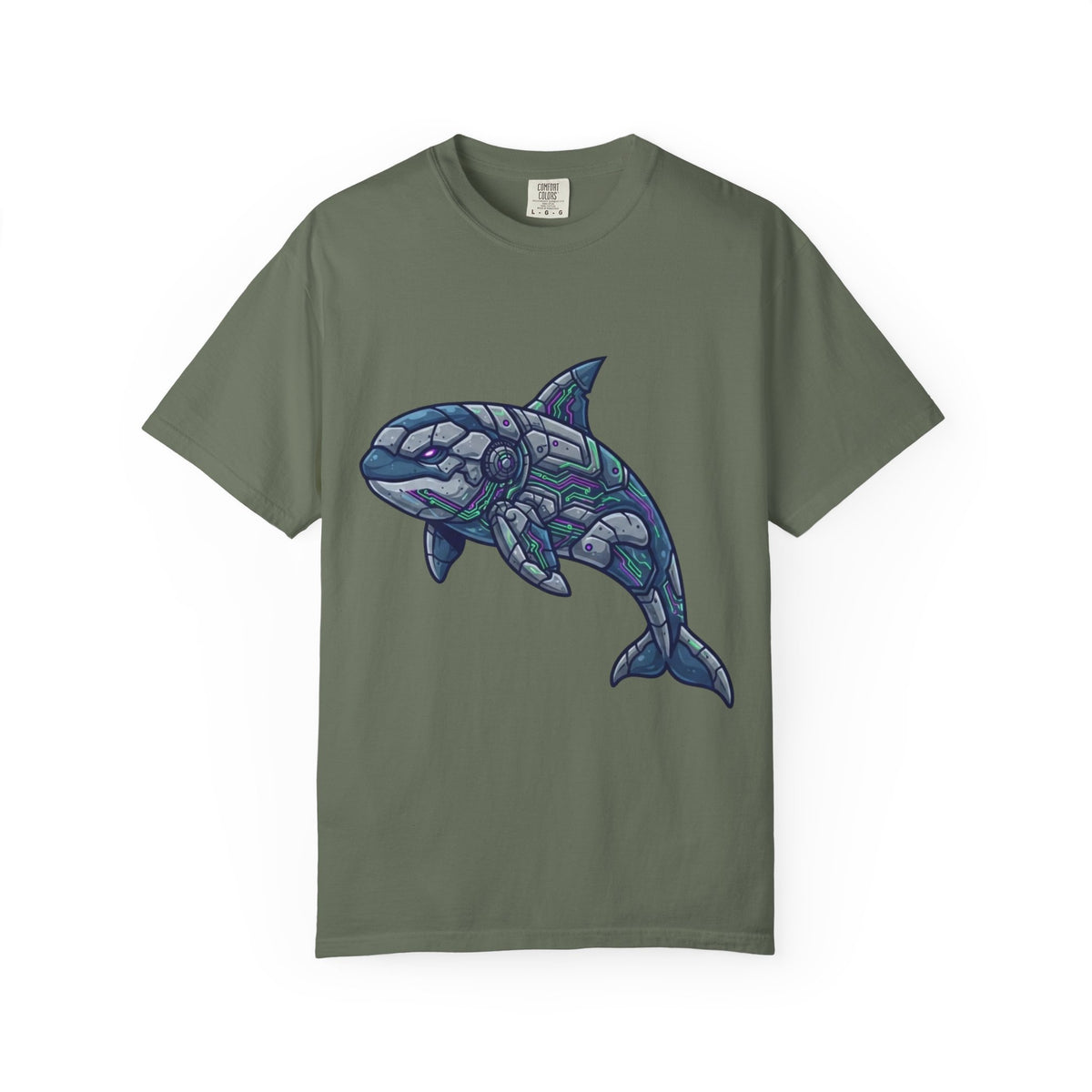 Color: Moss | Killer Whale Unisex Garment-Dyed Tee