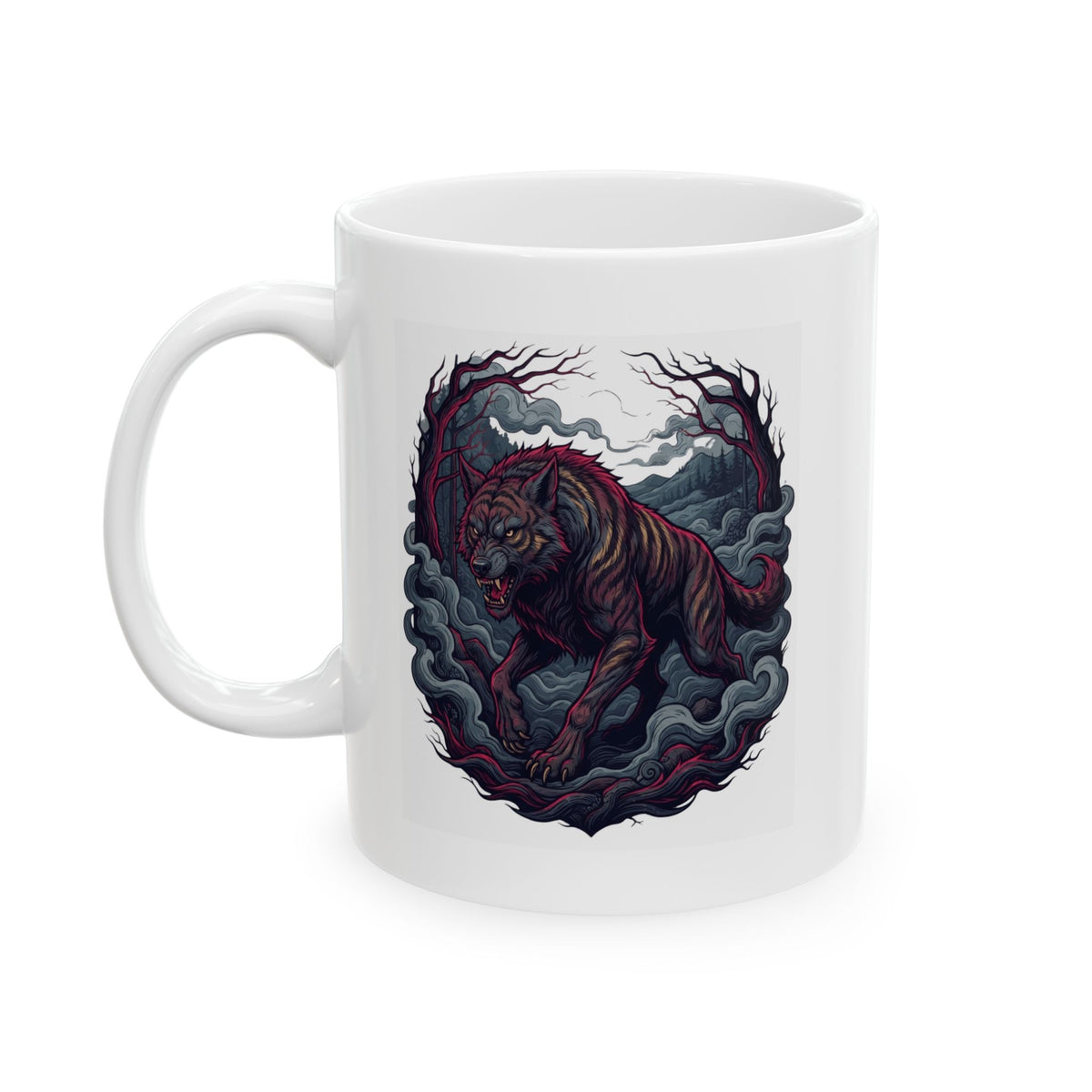 "The Beast of Gévaudan (France)" White Ceramic Mug