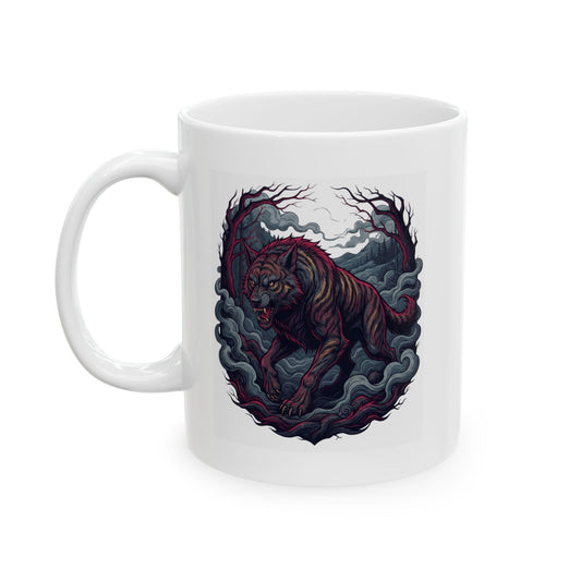 "The Beast of Gévaudan (France)" White Ceramic Mug