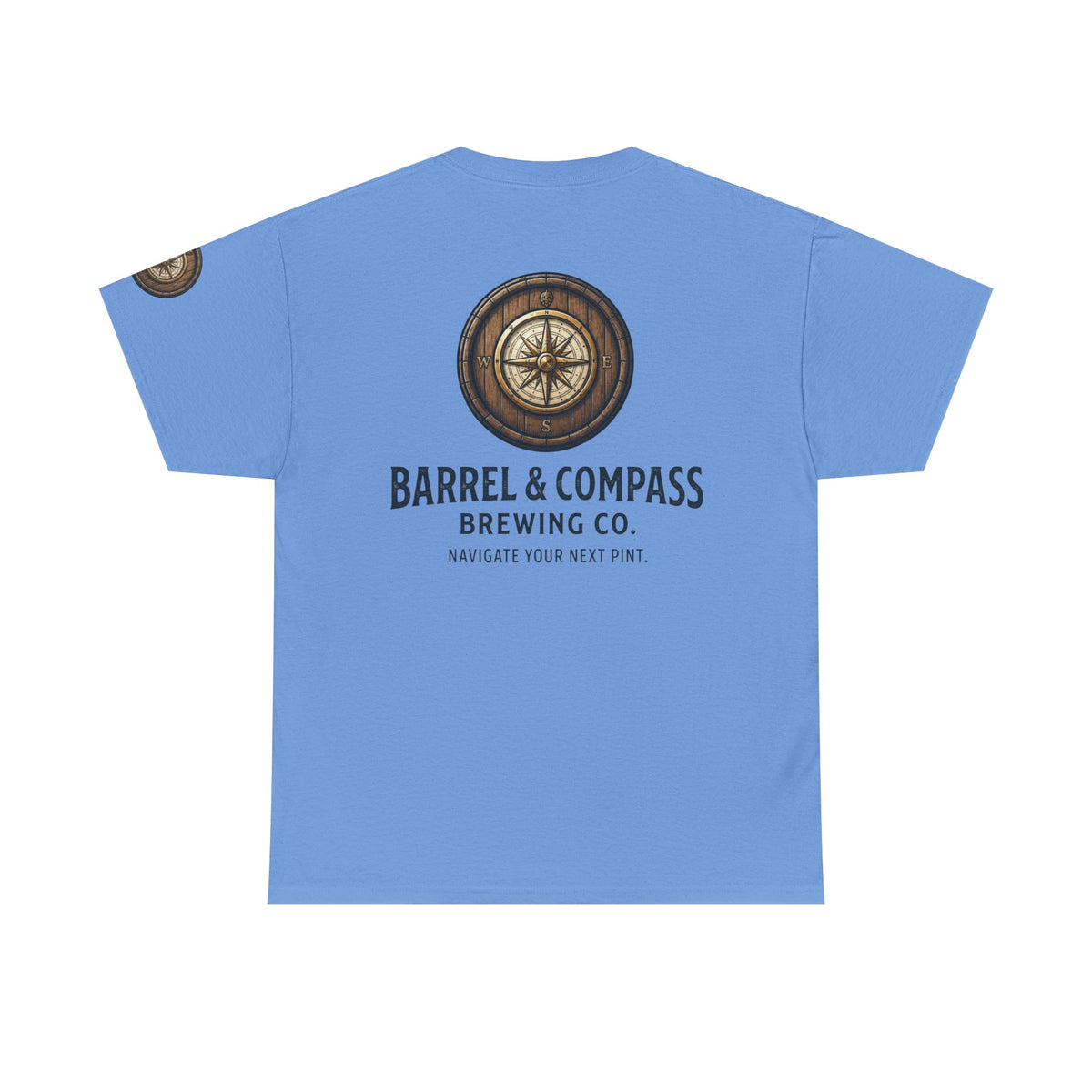 Color: Carolina Blue | Barrel & Compass Brewing Premium Graphic Tee
