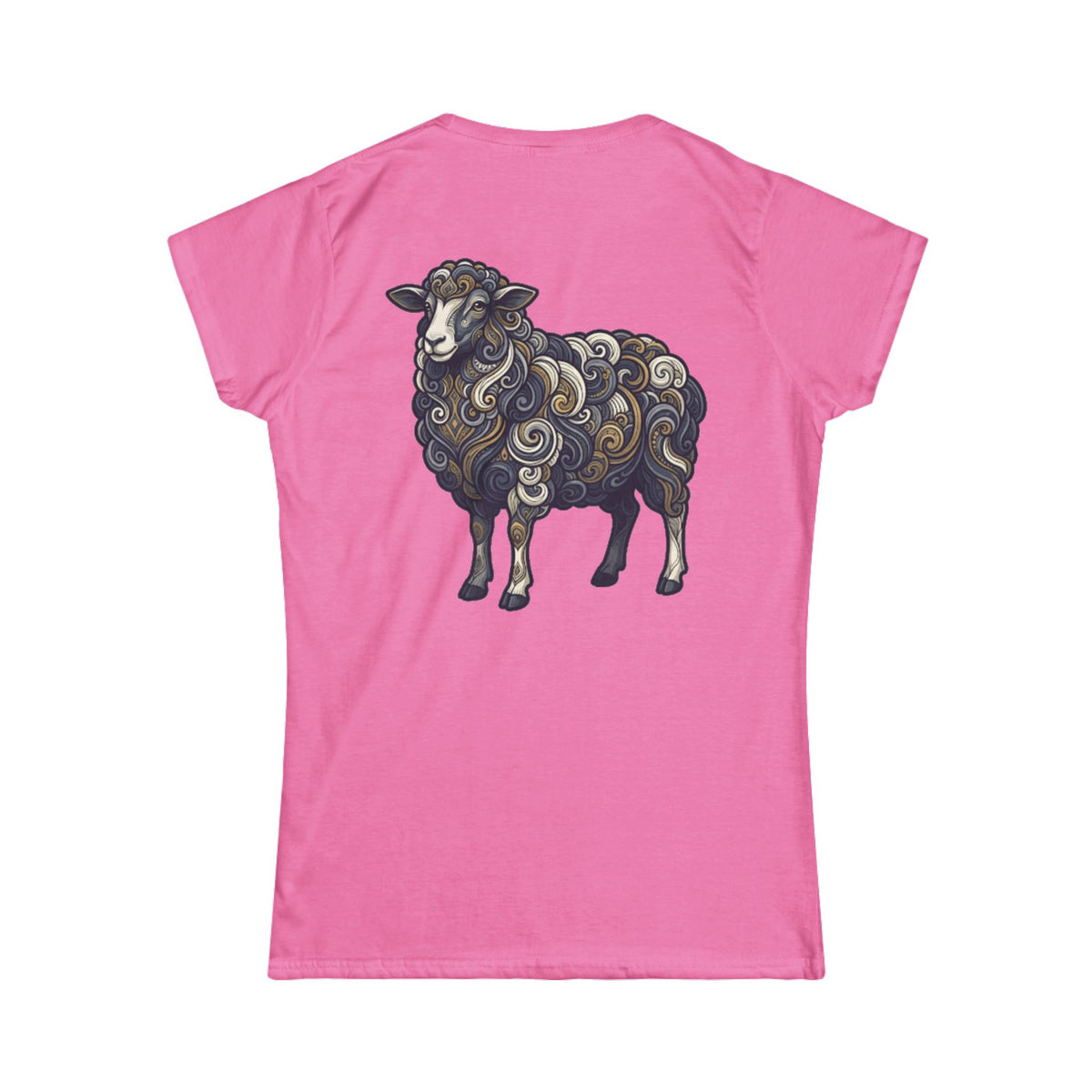 Color: Azalea | Barnyard Sheep Women's Tee