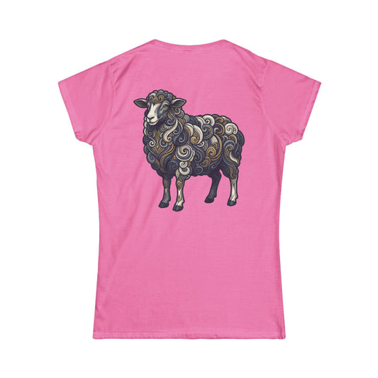 Color: Azalea | Barnyard Sheep Women's Tee
