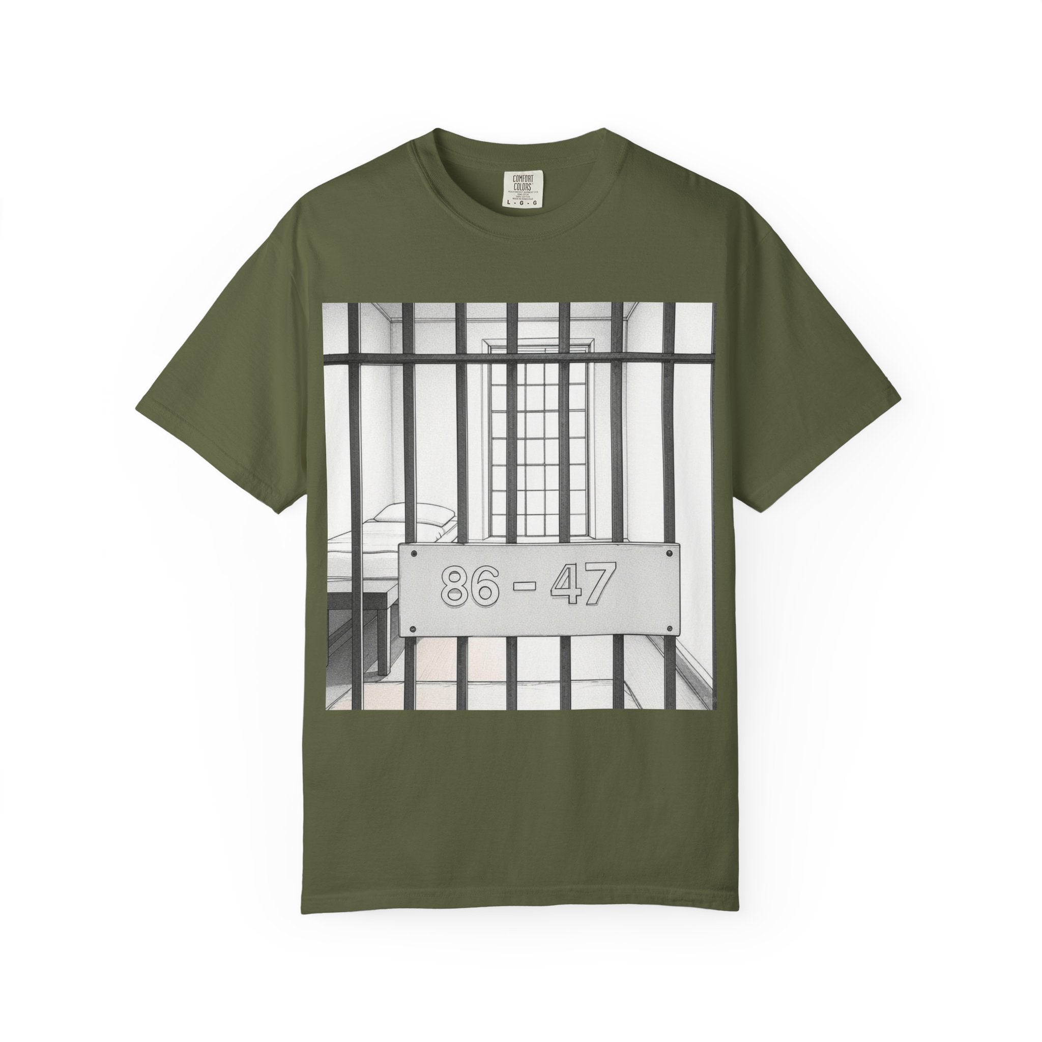 "86-47 Jail Cell" Unisex Garment-Dyed T-shirt