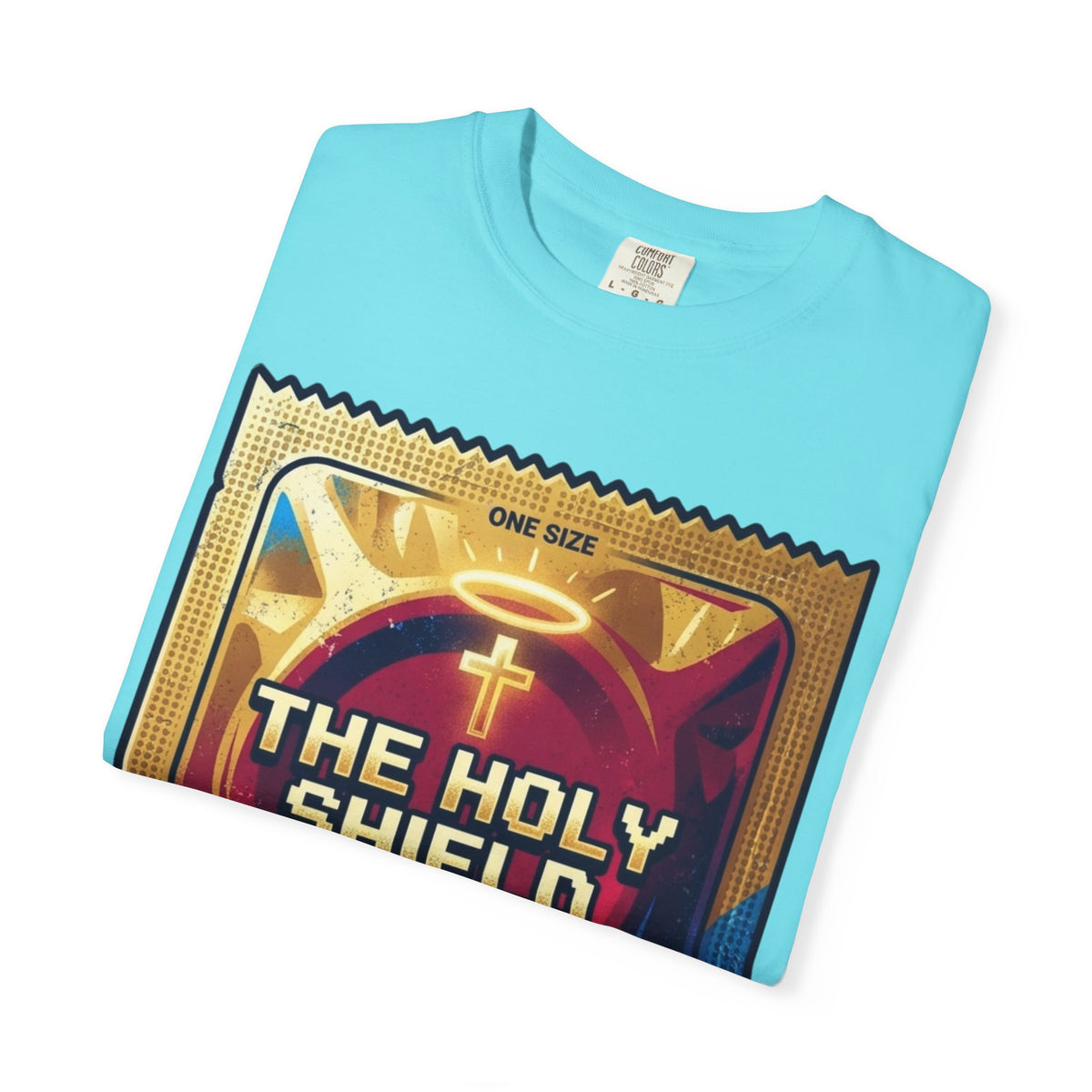 "Good Book Series The Holy Shield" Unisex Garment-Dyed Tee