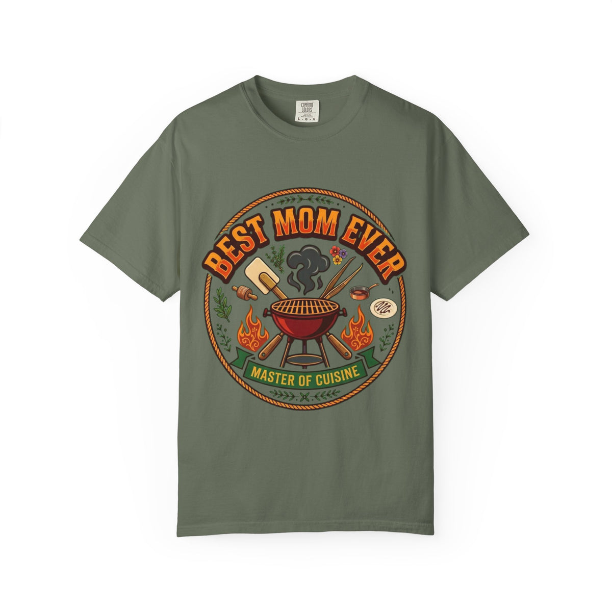 Color: Moss | Best Mom Ever Unisex Garment-Dyed Tee