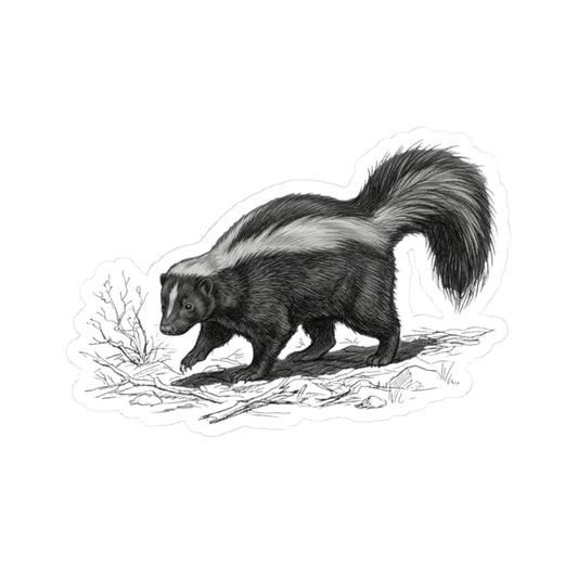 "Pencil Sketch Art Skunk" Sticker — Main