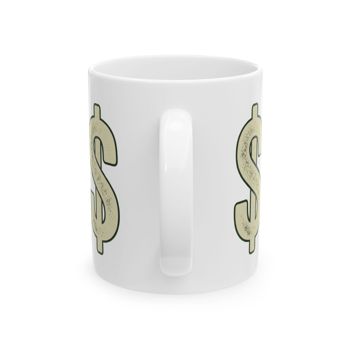 "Technically Wealthy" White Ceramic Mug — Graphic