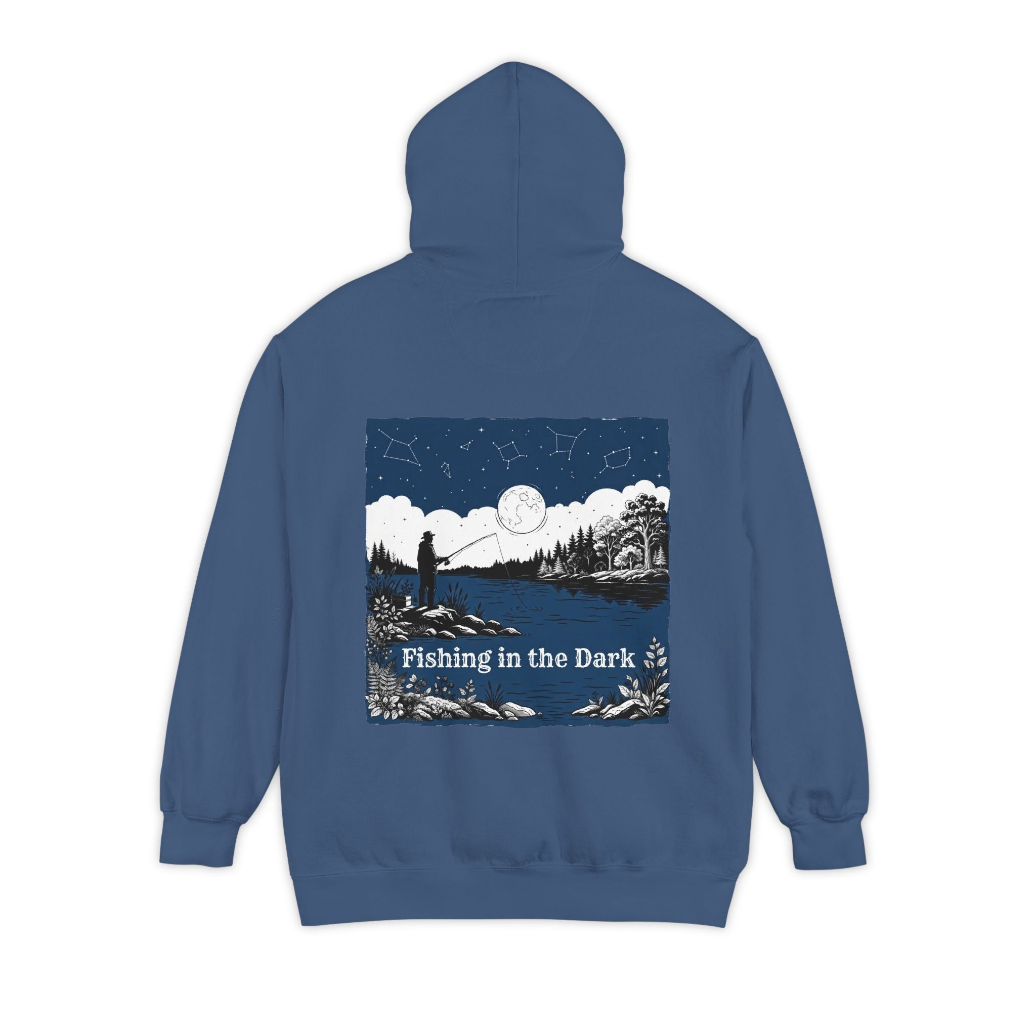 "Fishing in the Dark" Garment-Dyed Hoodie