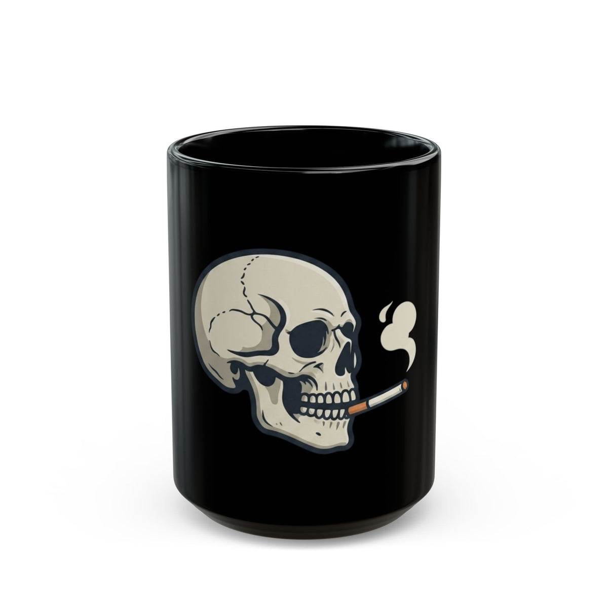 "Dead Inside Shit Outside" Black Ceramic Mug — Graphic
