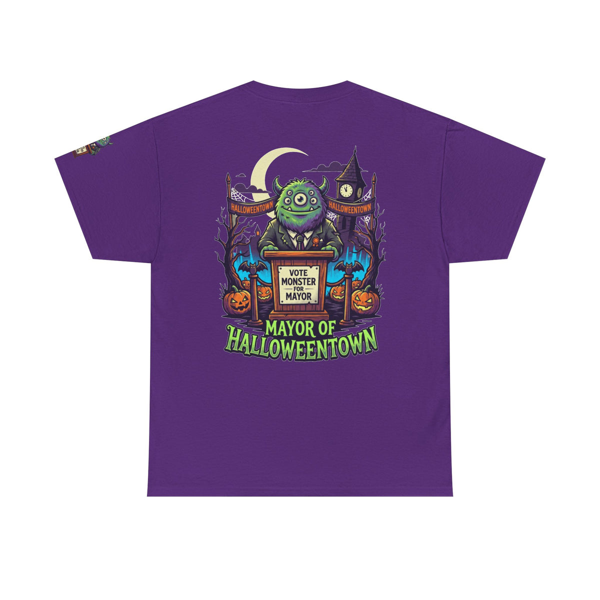Color: Purple | Vote Monster For Mayor Premium Graphic Tee