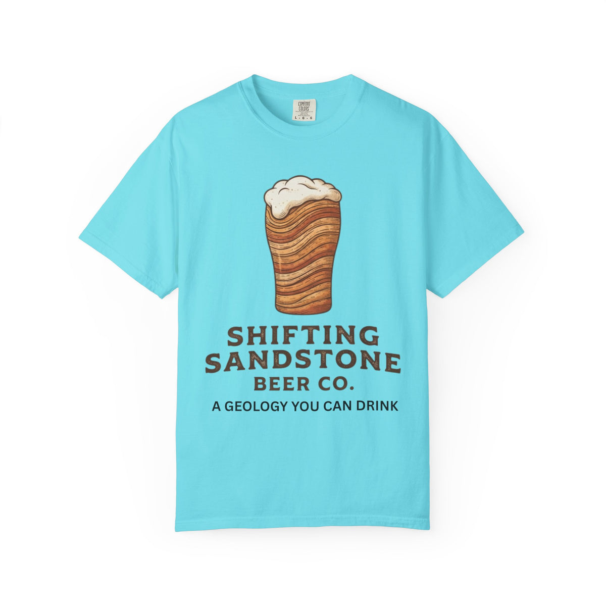 Color: Lagoon Blue | Shifting Sandstone Beer Co. Unisex Garment-Dyed Tee