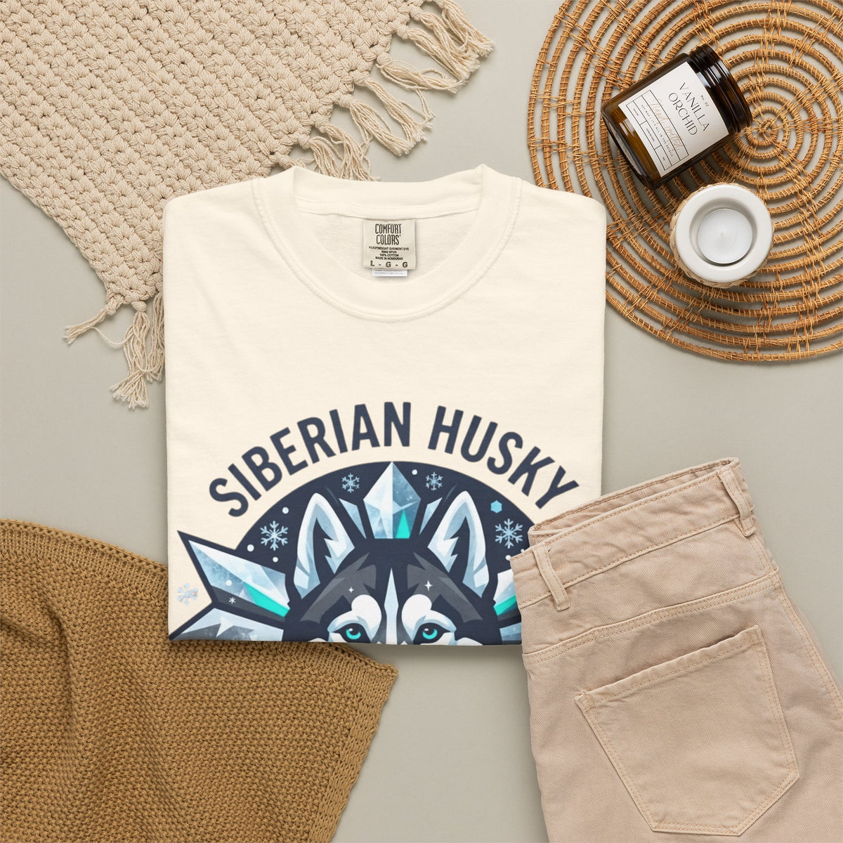 "Siberian Husky Loyal & Free" Unisex Garment-Dyed Tee