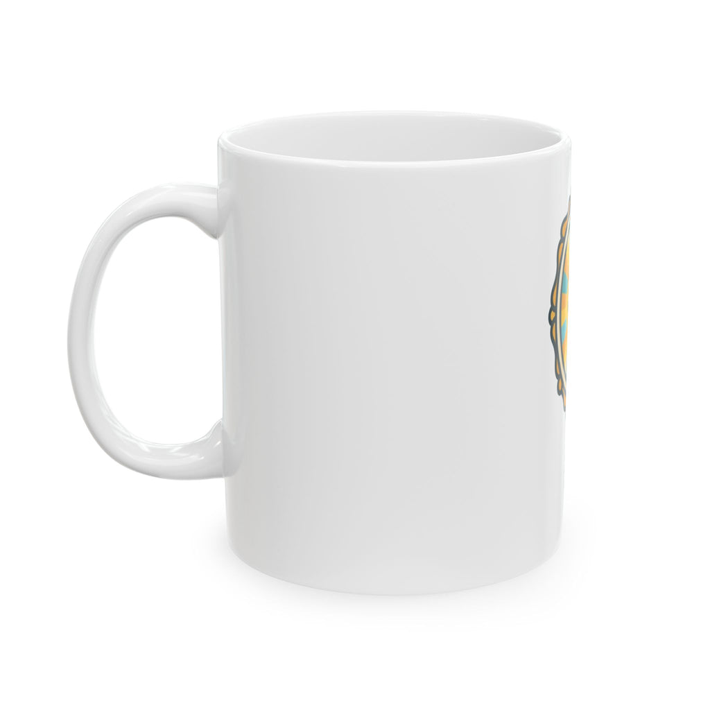 "I Choose to Laugh" White Ceramic Mug — Graphic