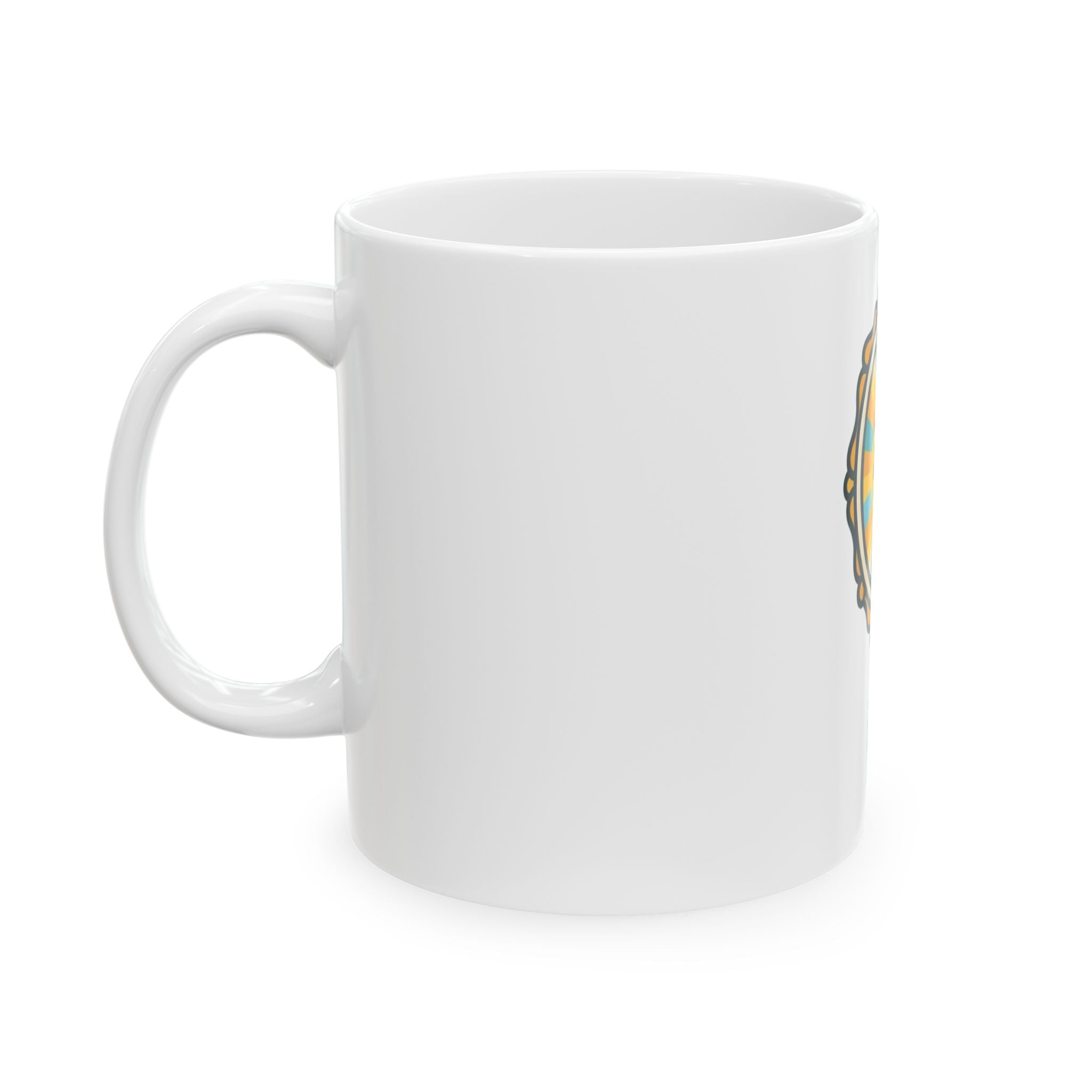 "I Choose to Laugh" White Ceramic Mug — Graphic