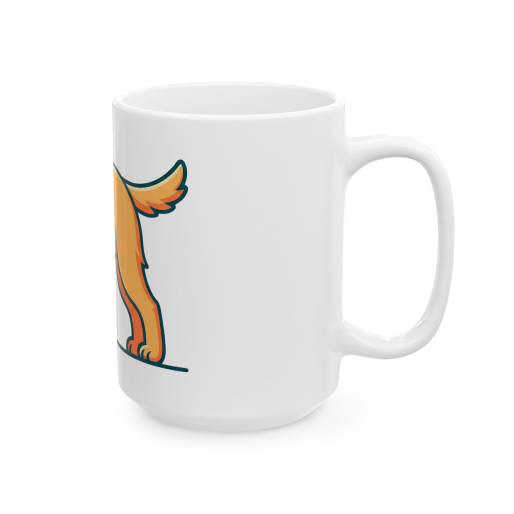 "Dog CALM" White Ceramic Mug — Graphic