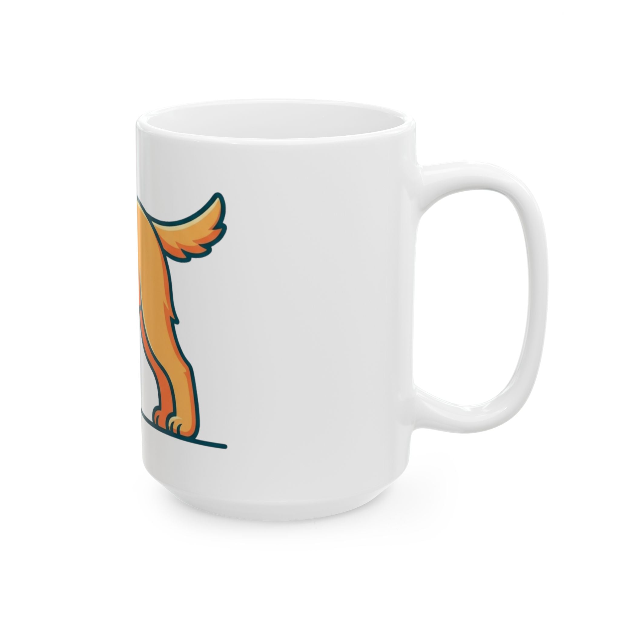 "Dog CALM" White Ceramic Mug — Graphic