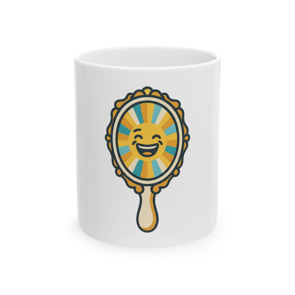 "I Choose to Laugh" White Ceramic Mug — Graphic