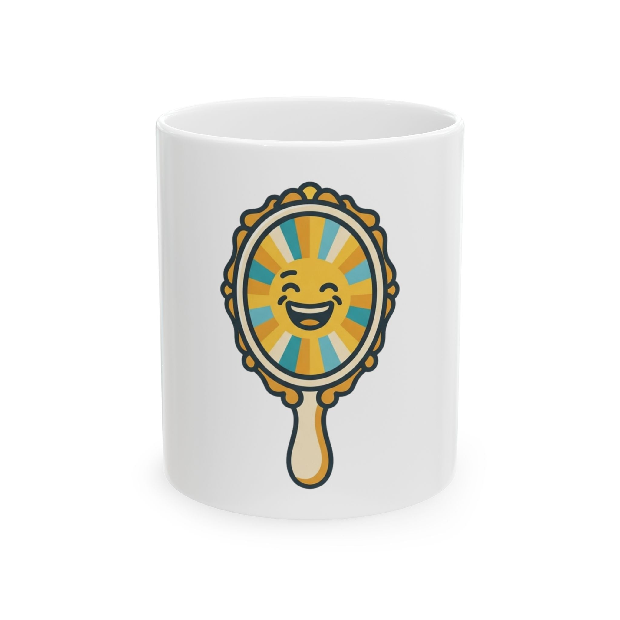 "I Choose to Laugh" White Ceramic Mug — Graphic
