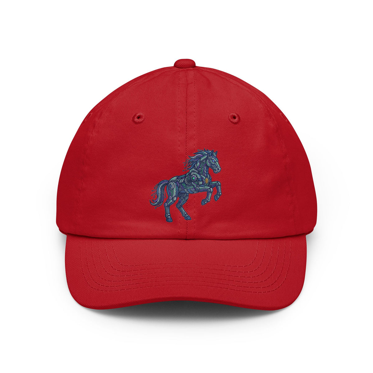 Color: Red | Cyber Mustang Dad Hat