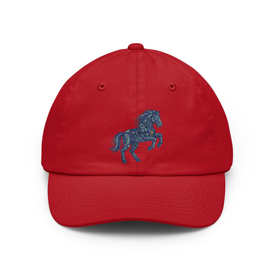 Color: Red | Cyber Mustang Dad Hat