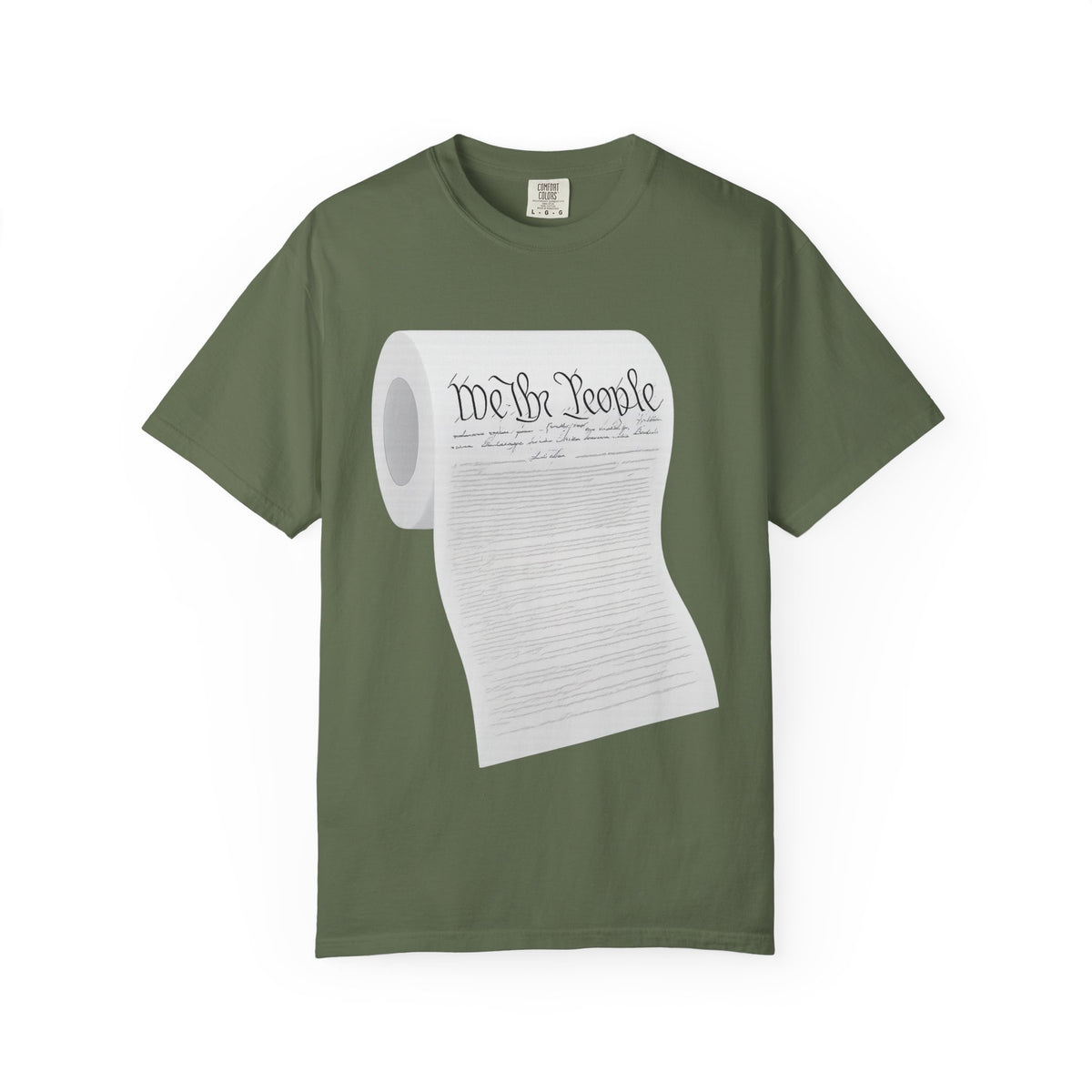 Color: Sage | Toilet Paper Constitution  Unisex Garment-Dyed T-shirt