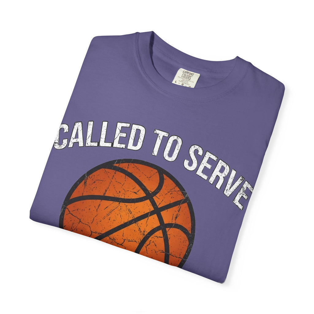Called To Serve The Lord's Team Christian Basketball T-Shirt - Distressed Religious Sports Tee for Men and Women
