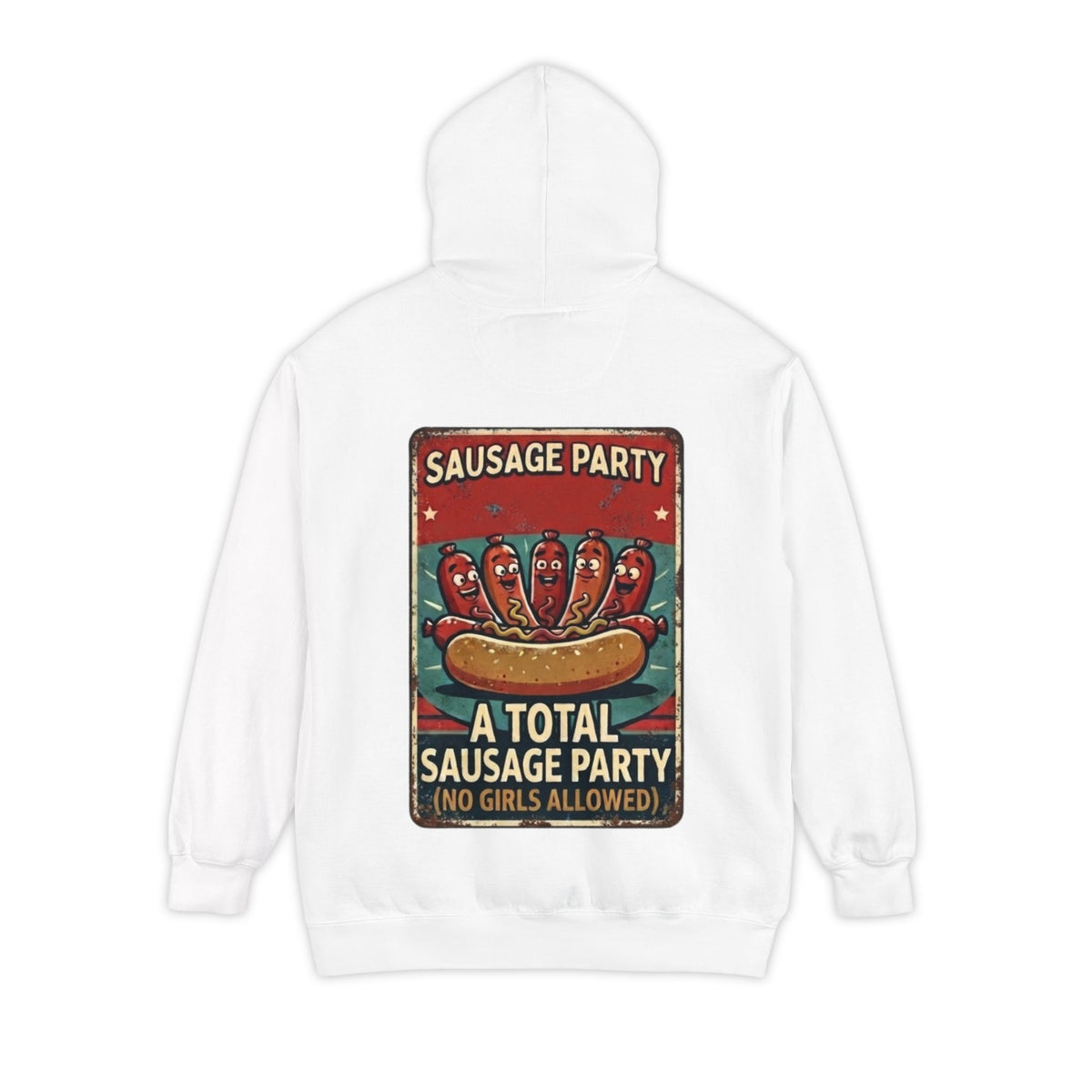 Color: White | Sausage Party Garment-Dyed Hoodie