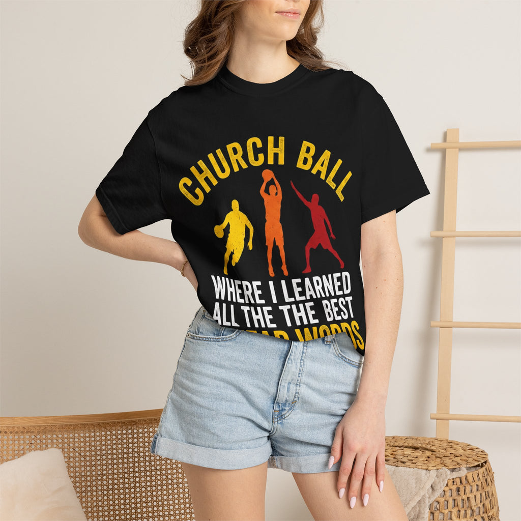 "Church Ball Swear Words" Unisex Garment-Dyed T-shirt