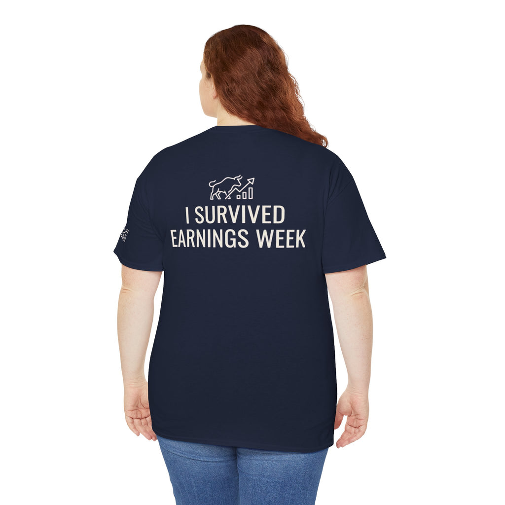 "I Survied Earnings Week" Premium Graphic Tee