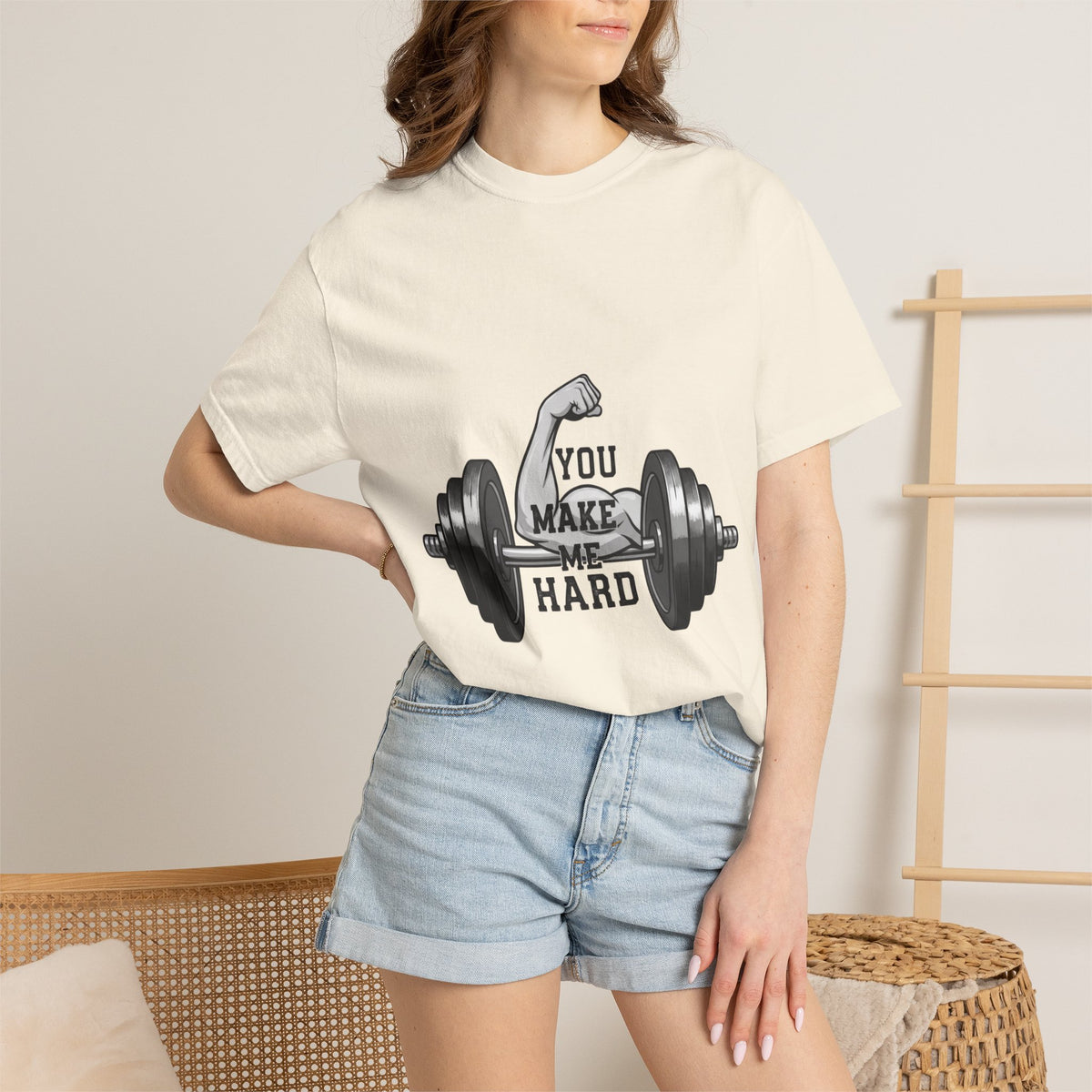 Color: Ivory | You Make Me Hard Tee | Garment-Dyed Tee — AttitudeShirts