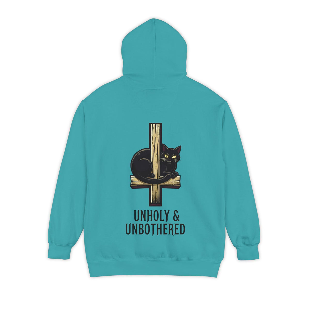 Color: Seafoam | Unholy and Unbothered Garment-Dyed Hoodie