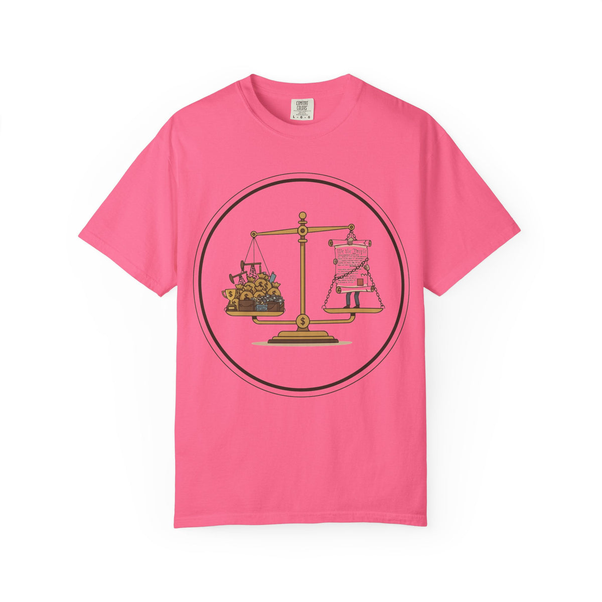 Color: Crunchberry | The Economic Balance Unisex Garment-Dyed T-shirt