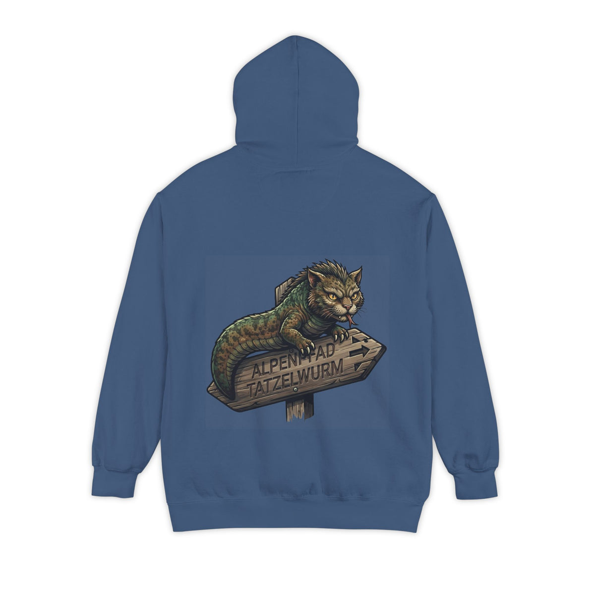 Color: True Navy | Tatzelwurm (Alpine Europe) Garment-Dyed Hoodie