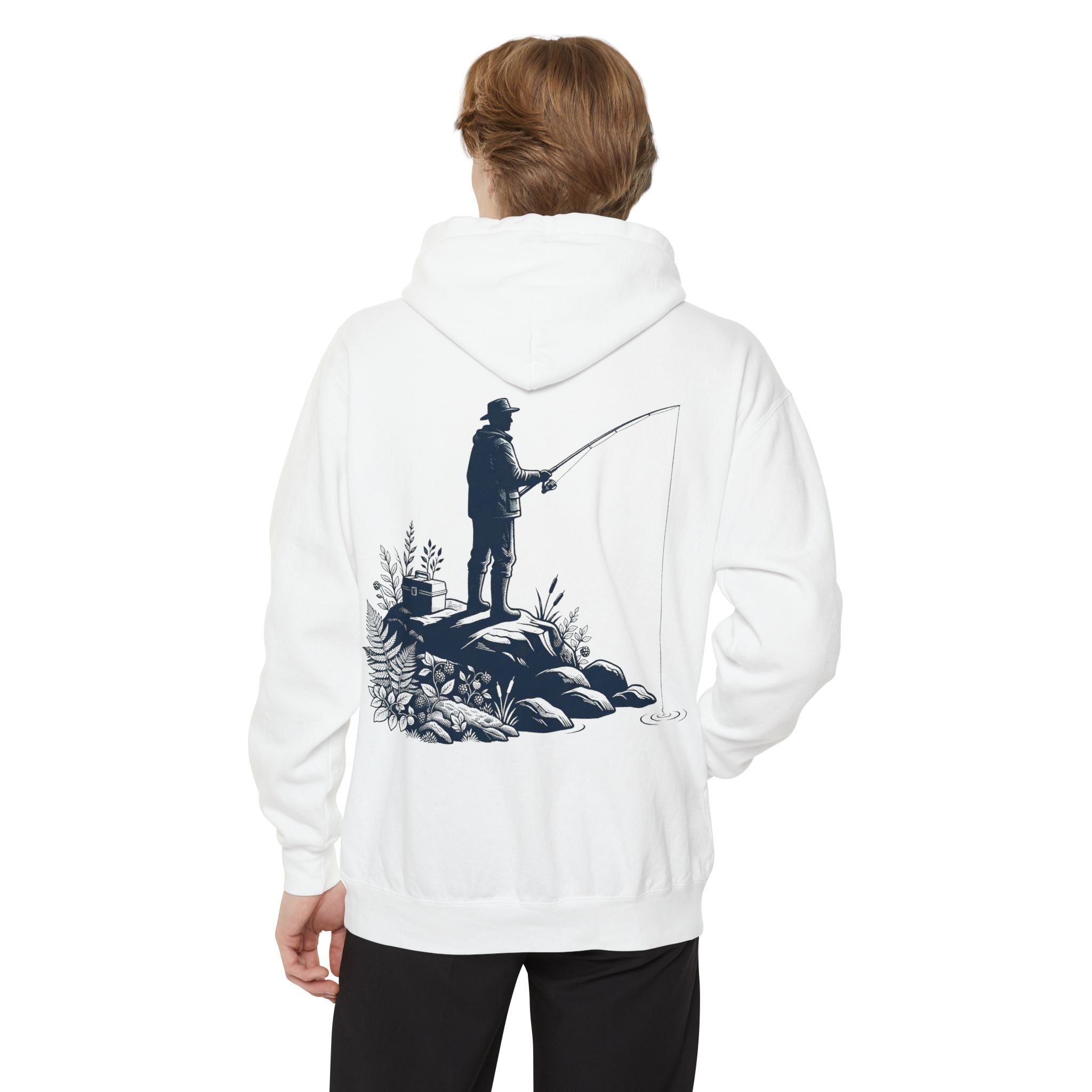 "Fishing" Garment-Dyed Hoodie