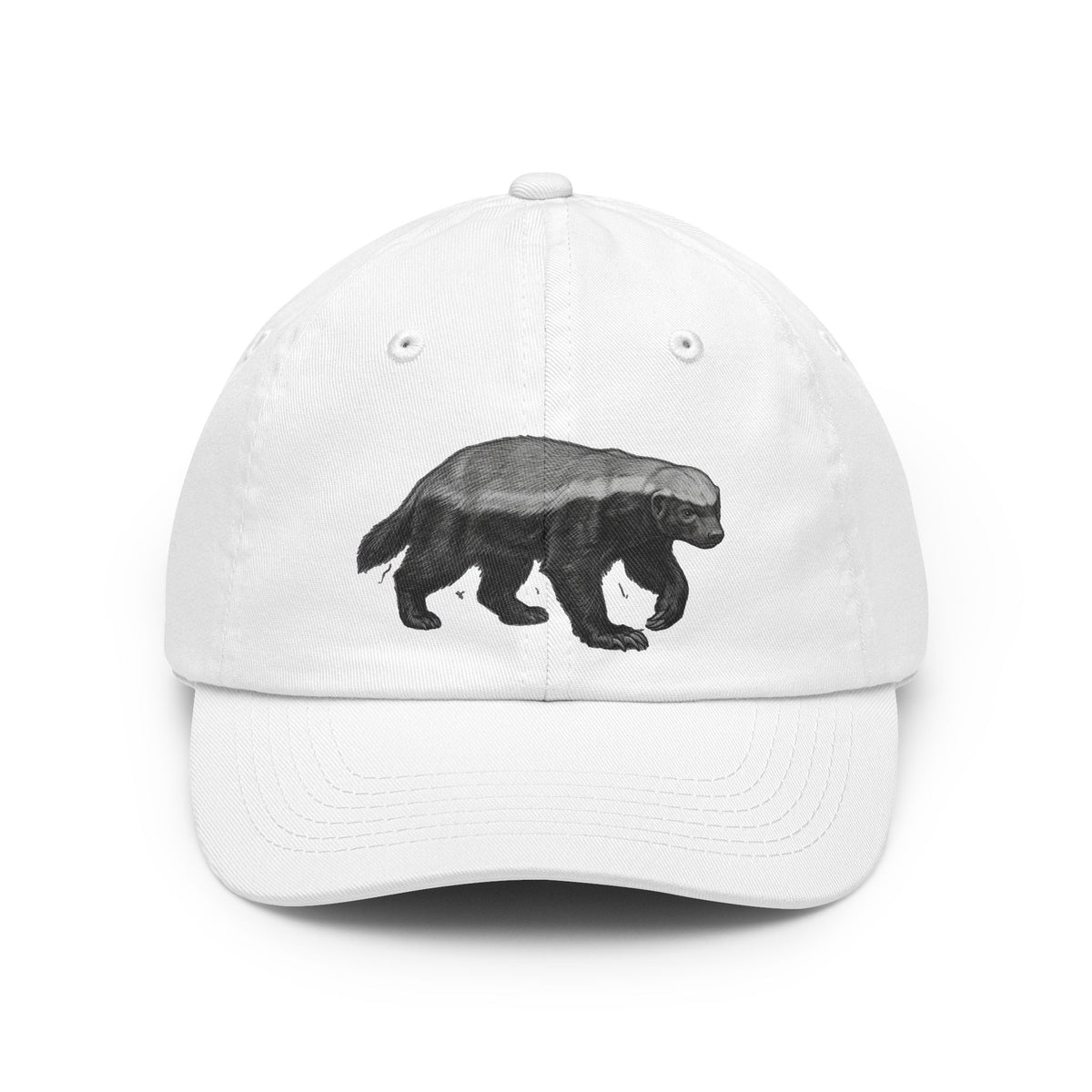Color: White | Pencil Sketch Art Honey Badger Dad Hat