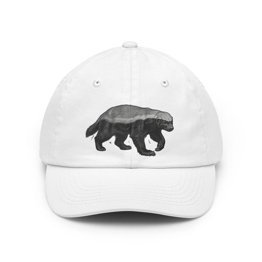Color: White | Pencil Sketch Art Honey Badger Dad Hat